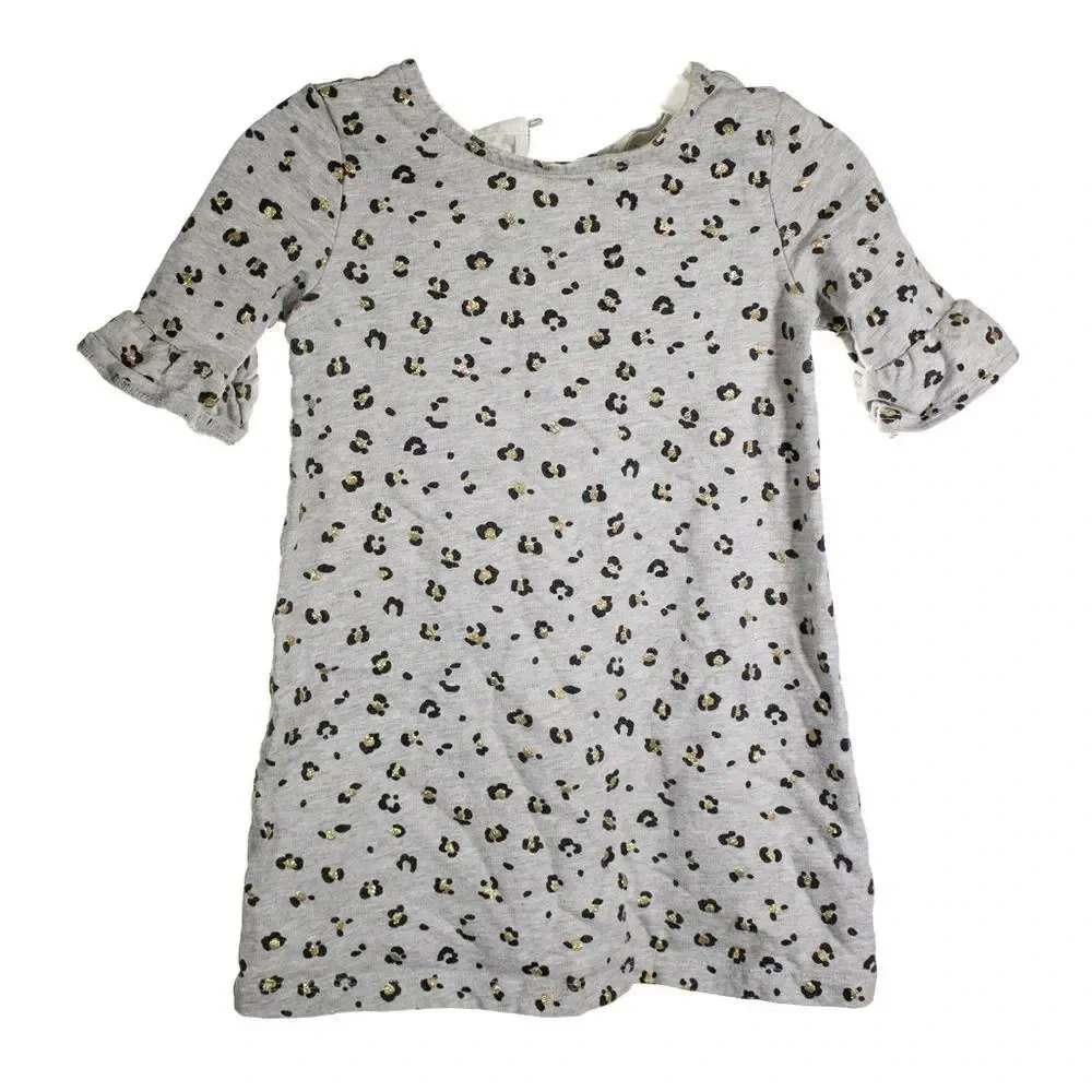 OshKosh Bgosh Gray Cheetah Print Dress 3T